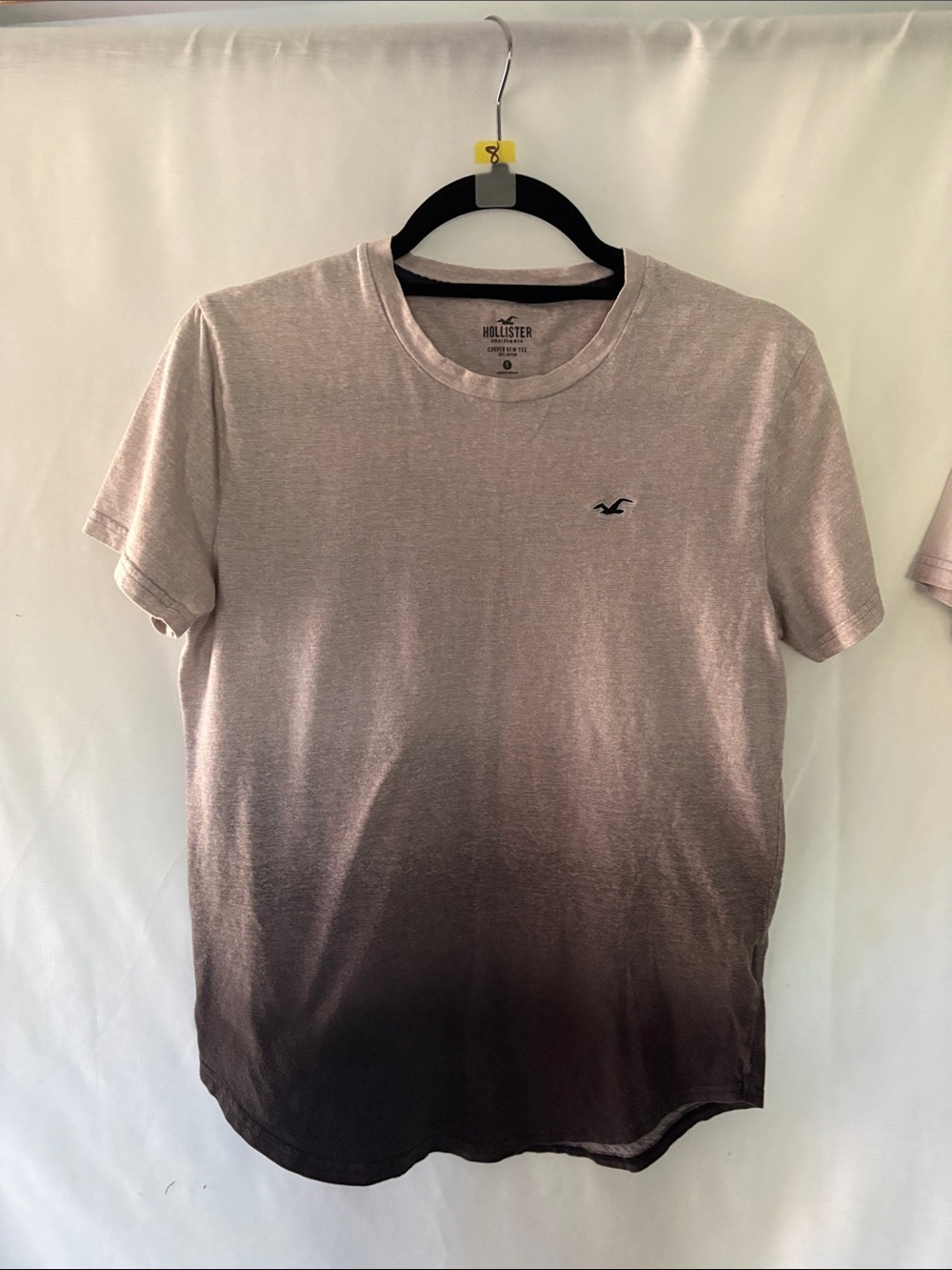 Hollister Men’s Ombre Crew Tee - Pink Fade to Brown